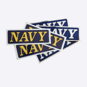 Navy Gold & Silver Stickers